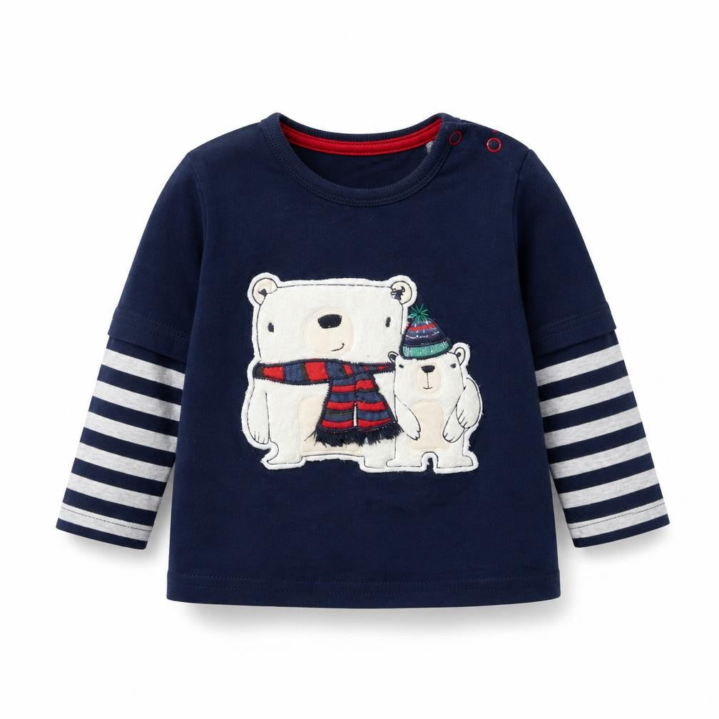 George Baby Blue Striped  Basic T-Shirt Size 6-9 Months