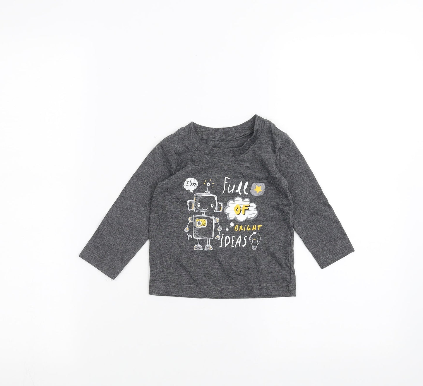 George Baby Black   Basic T-Shirt Size 6-9 Months