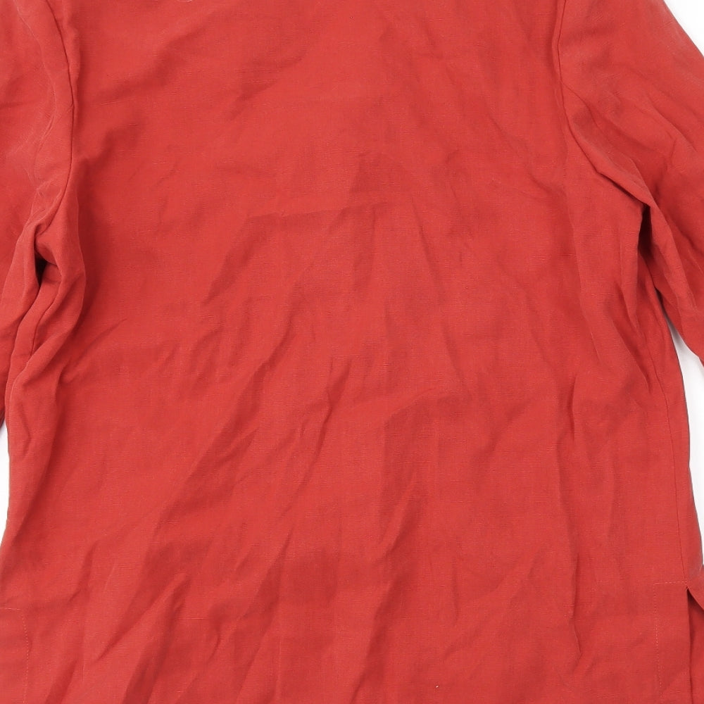 M&S Womens Red   Jacket Blazer Size 12