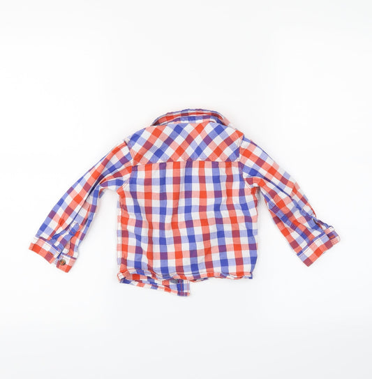 Mothercare Boys Red Plaid  Basic Button-Up Size 12-18 Months