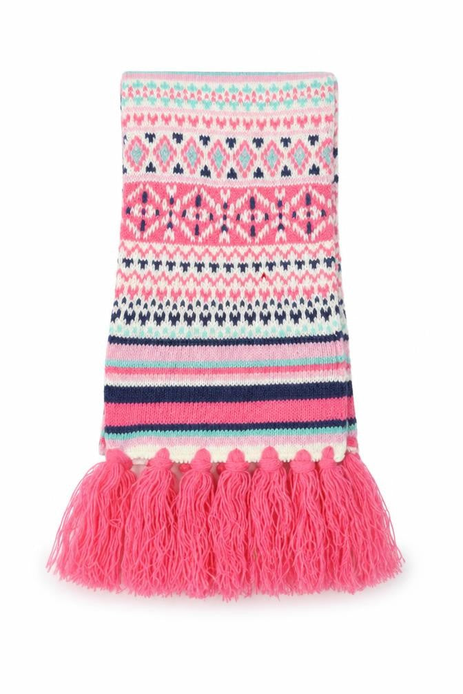 Preworn Girls Pink Striped  Scarf Scarves & Wraps One Size