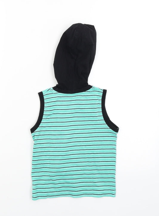Taeko Girls Green Striped  Pullover Hoodie Size 2-3 Years