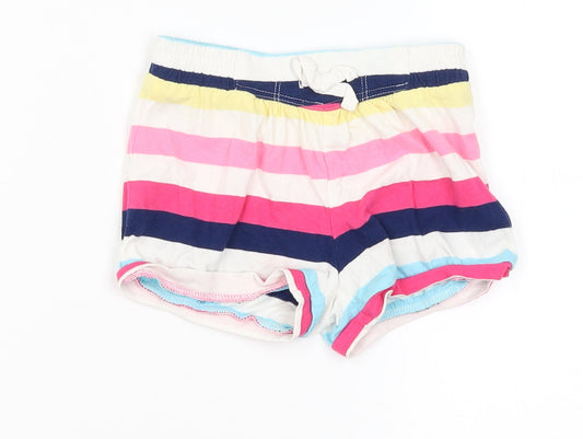 Baby GAP Girls White Striped  Boyfriend Shorts Size 3 Years