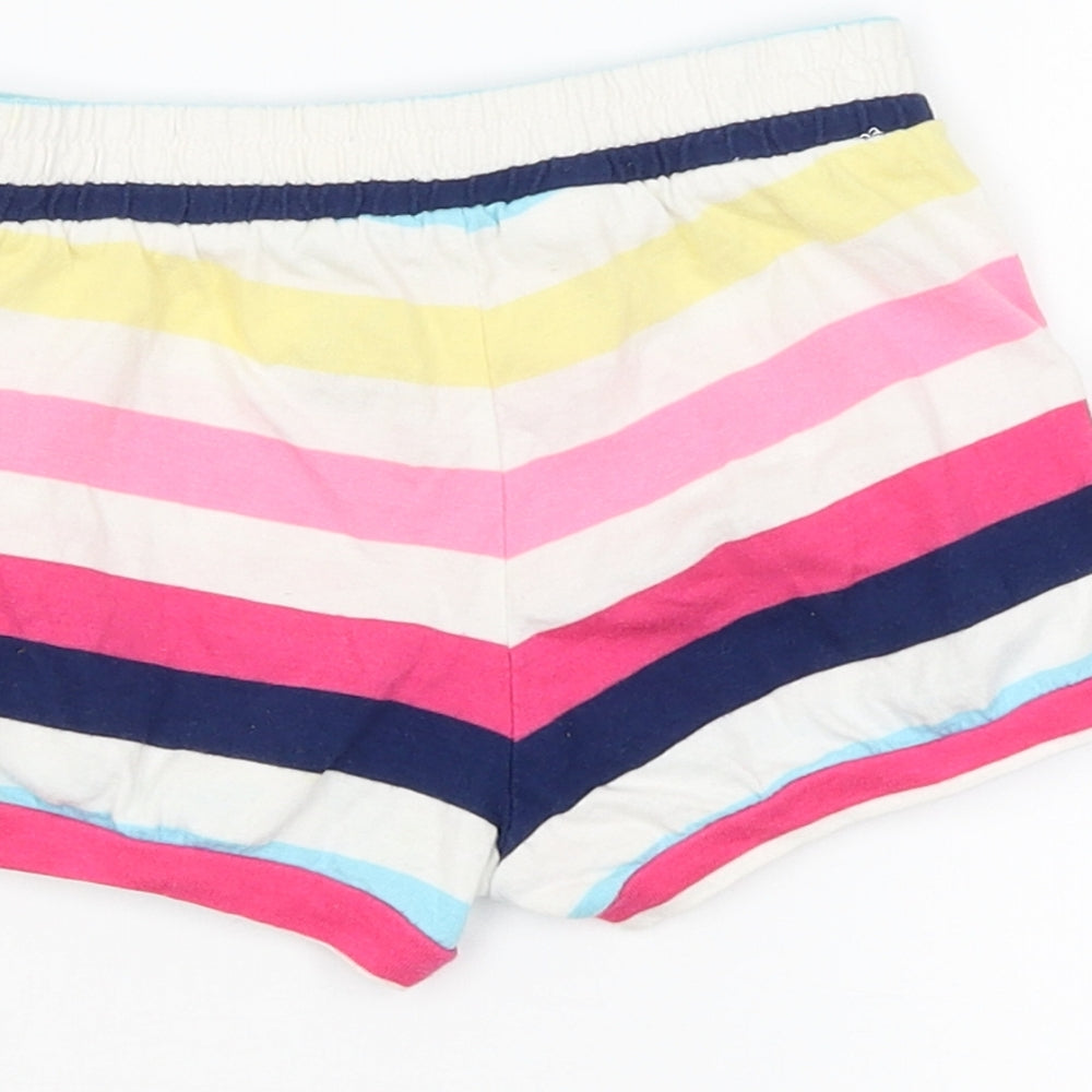Baby GAP Girls White Striped  Boyfriend Shorts Size 3 Years