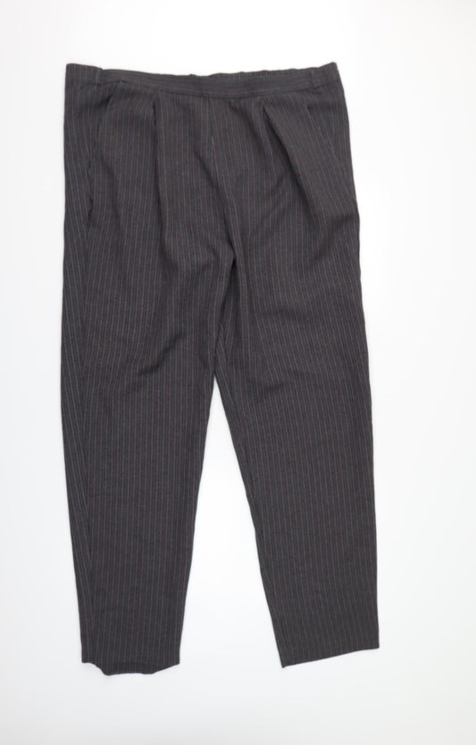 Preworn Womens Purple Striped  Bloomer Trousers Size 34 L31 in