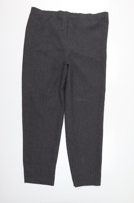 Preworn Womens Purple Striped  Bloomer Trousers Size 34 L31 in