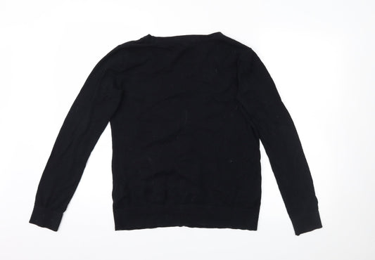 FOREVER 21 Womens Black Houndstooth  Cardigan Jumper Size 10