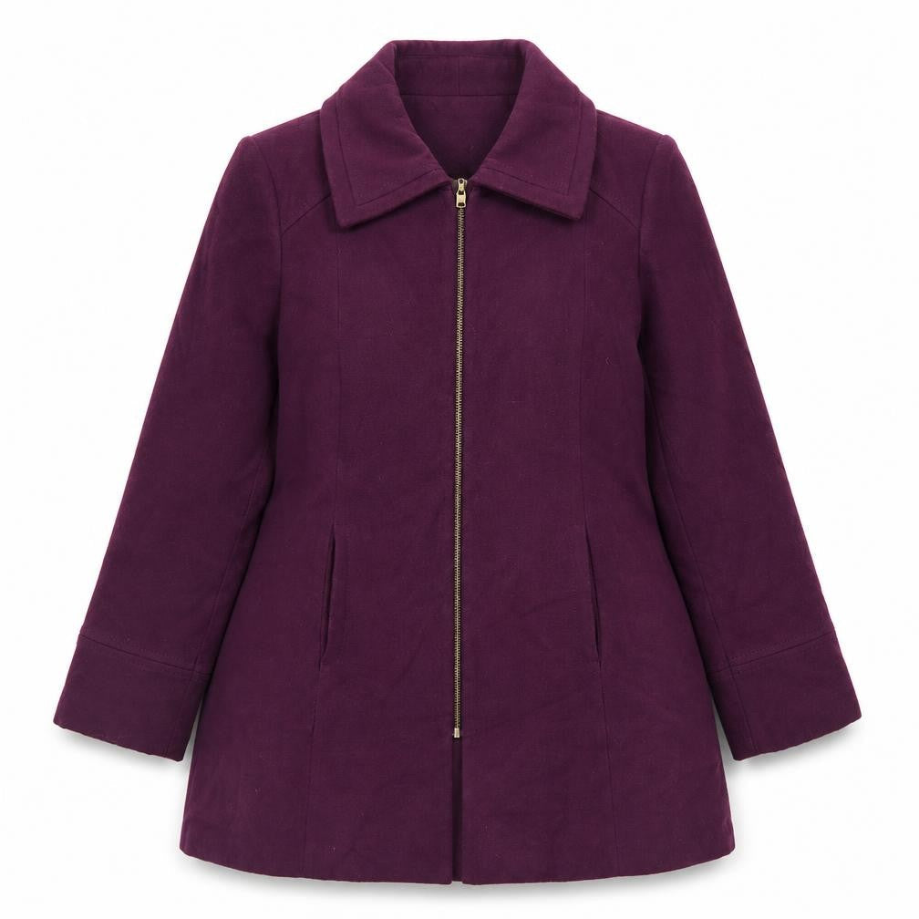 Bonmarché Womens Purple Overcoat Blazer Size 16