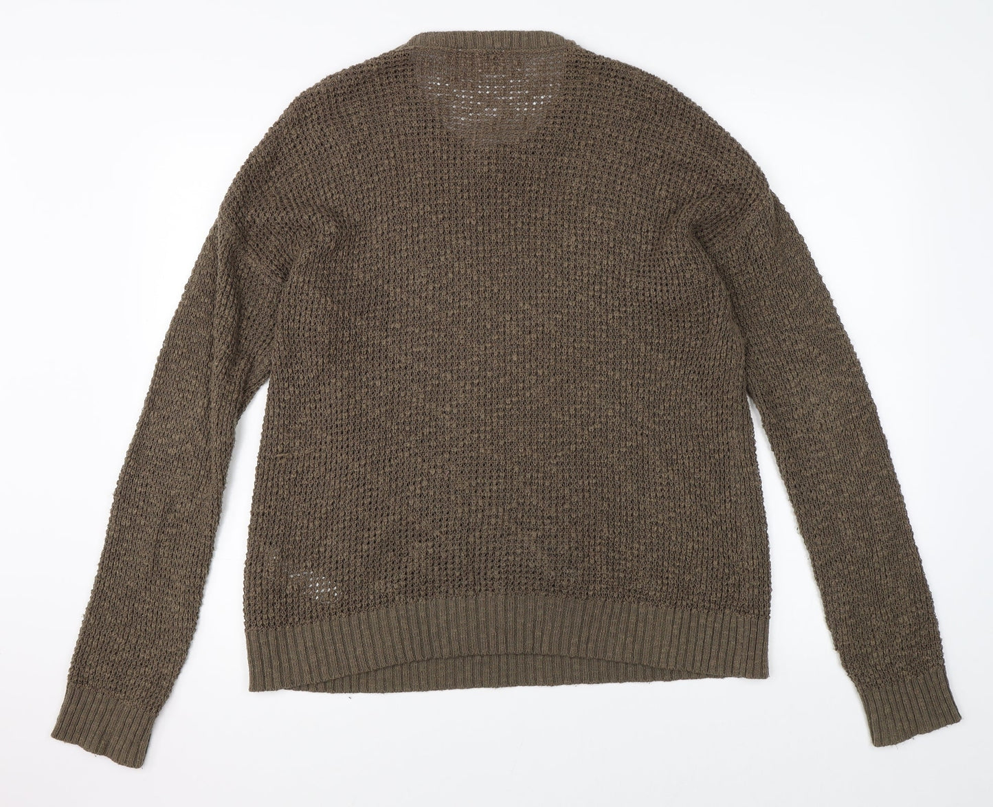FOREVER 21 Womens Brown  Knit Pullover Jumper Size L