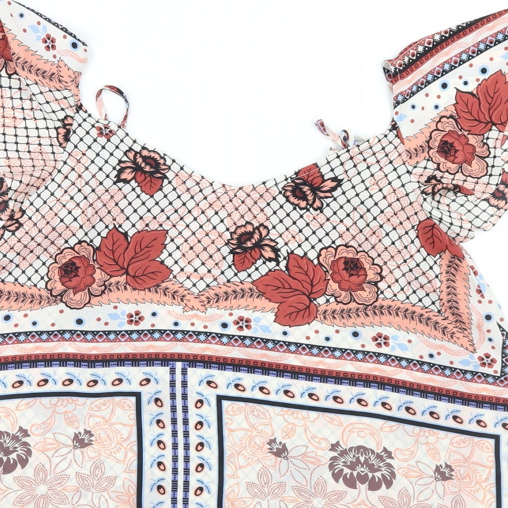Top Shop Womens Multicoloured Floral  Basic Blouse Size 8