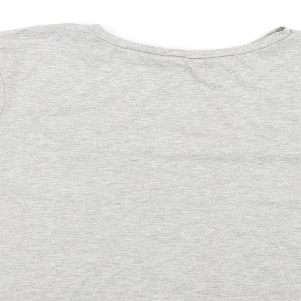 River Island Womens Grey   Basic T-Shirt Size 8  - Cropped