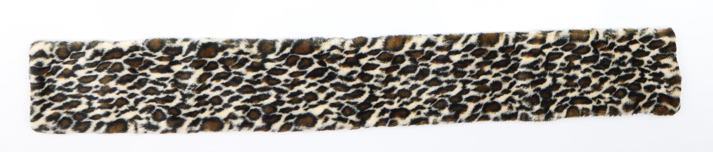 Preworn Unisex Black Animal Print   Scarf