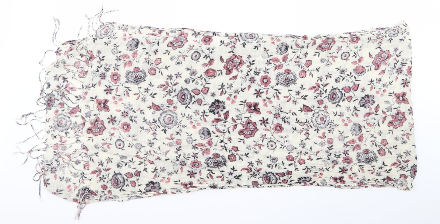 Preworn  White Floral   Scarf