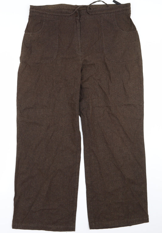 styl Womens Brown   Trousers  Size 18 L22 in