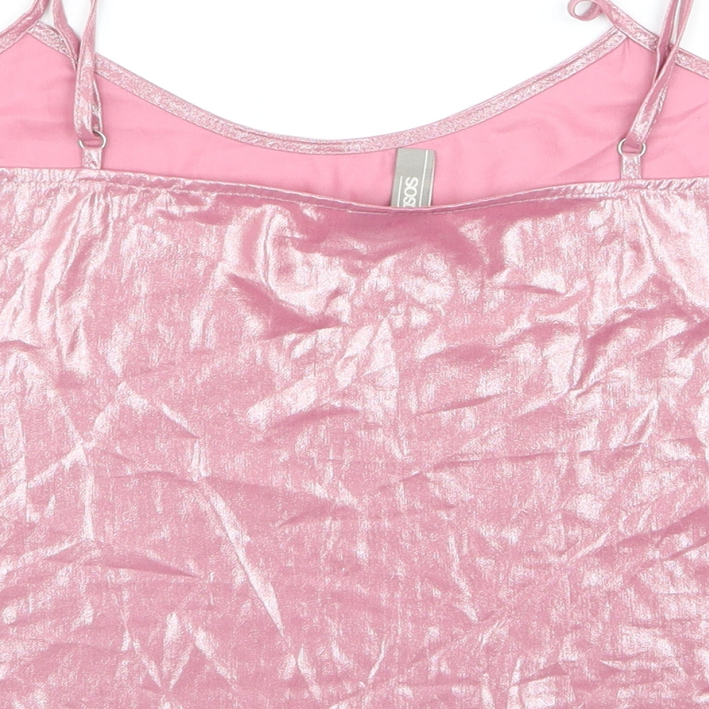 ASOS Womens Pink   Cropped Blouse Size S