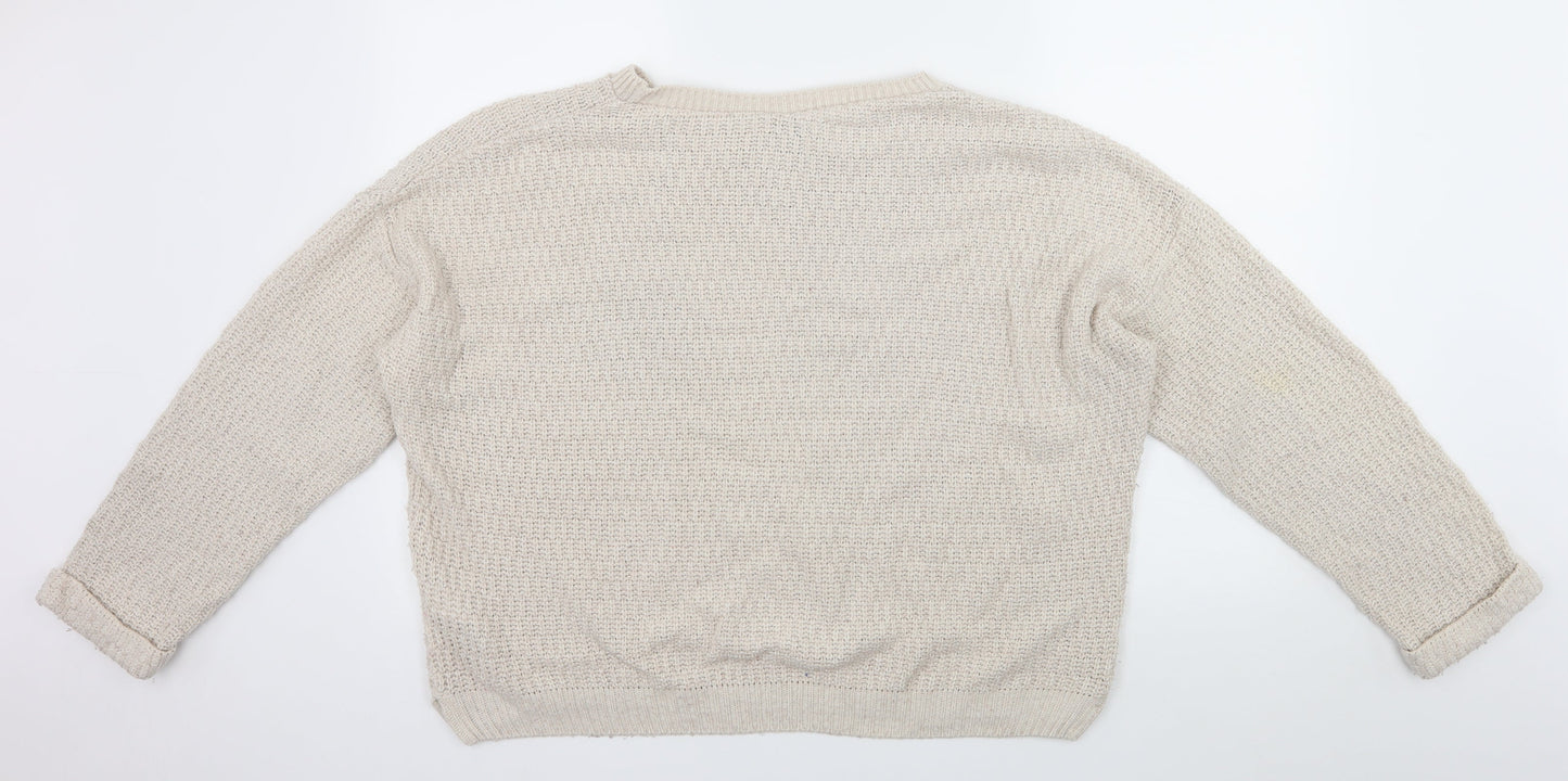 New Look Womens Beige   Pullover Jumper Size 18