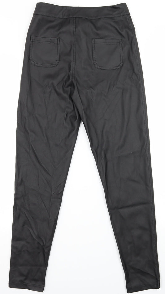 PRETTYLITTLETHING Womens Black    Trousers Size 8 L26 in