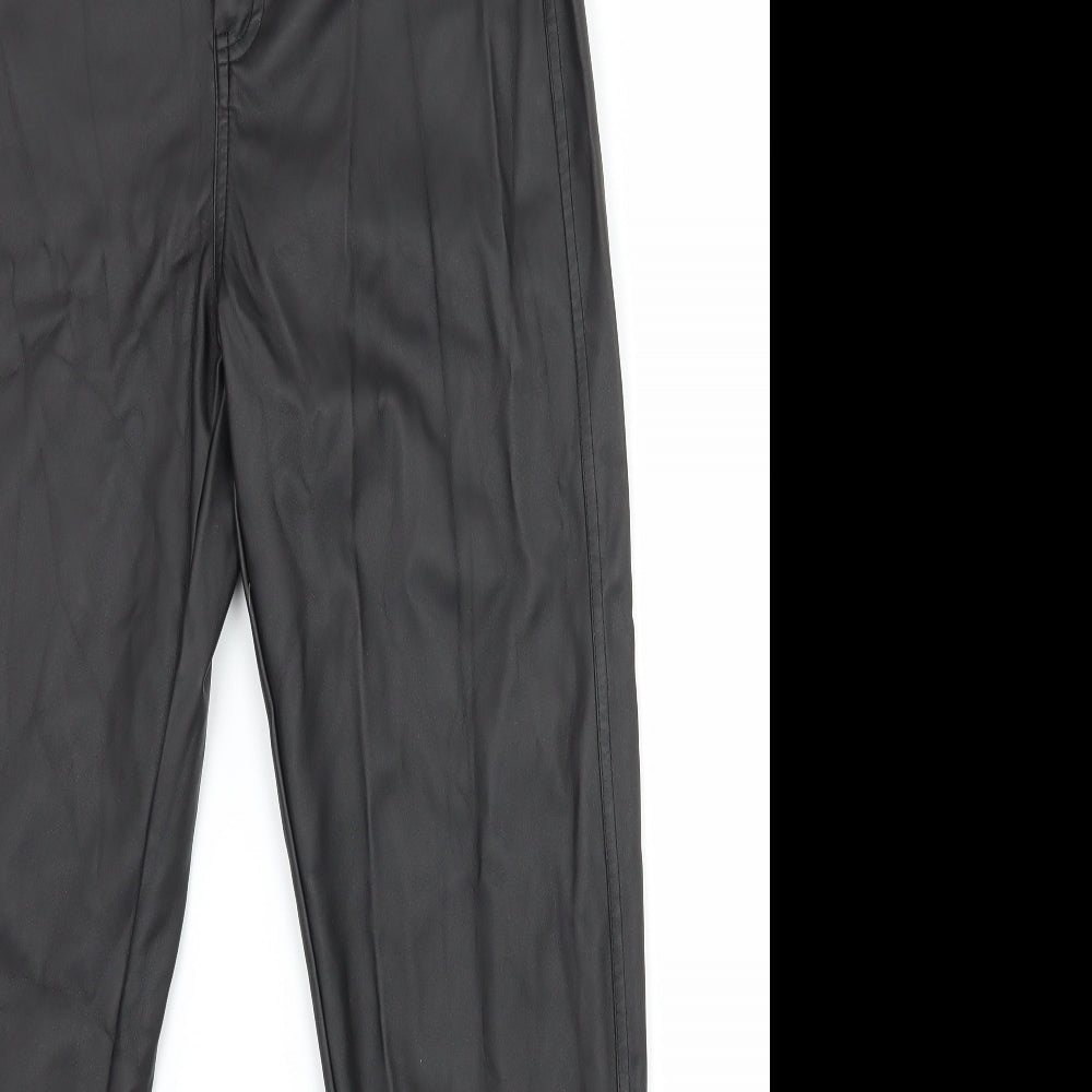 PRETTYLITTLETHING Womens Black    Trousers Size 8 L26 in