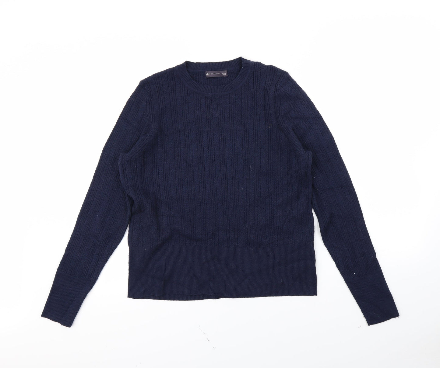 m&s Womens Blue   Pullover Jumper Size 16