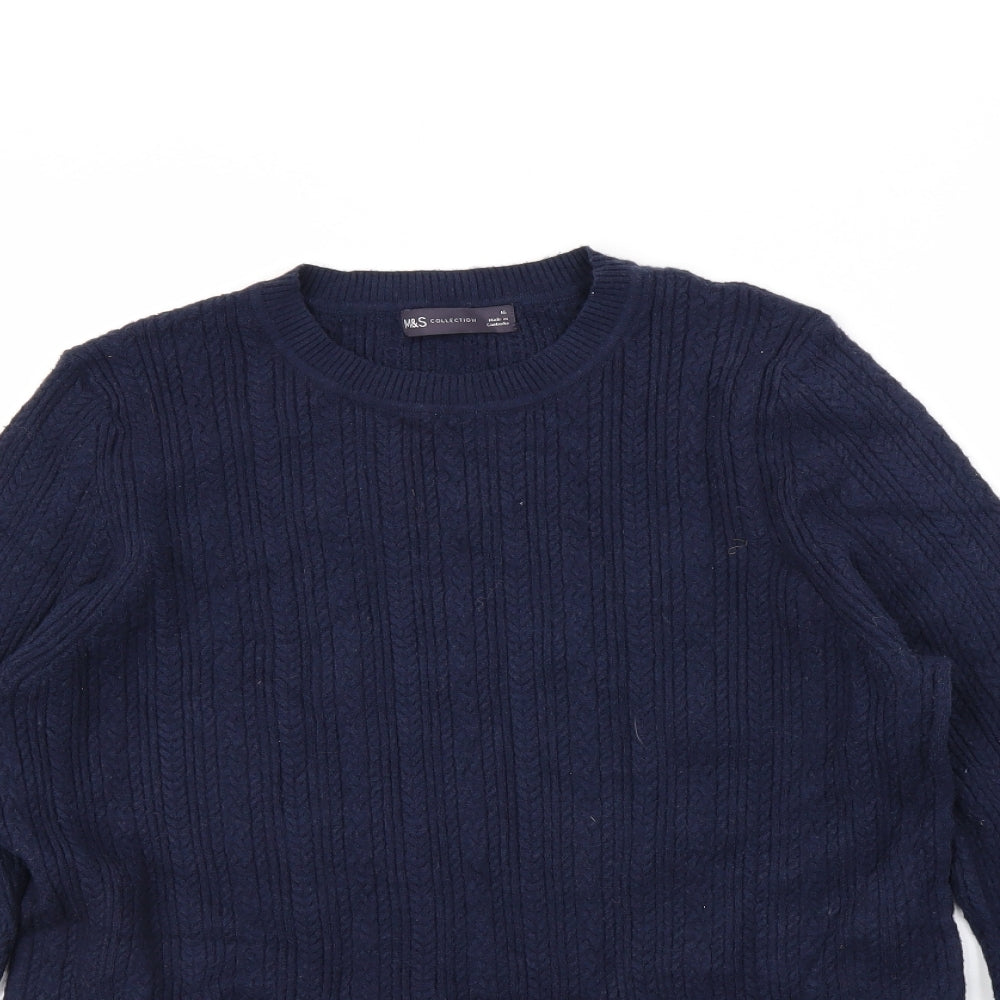 m&s Womens Blue   Pullover Jumper Size 16
