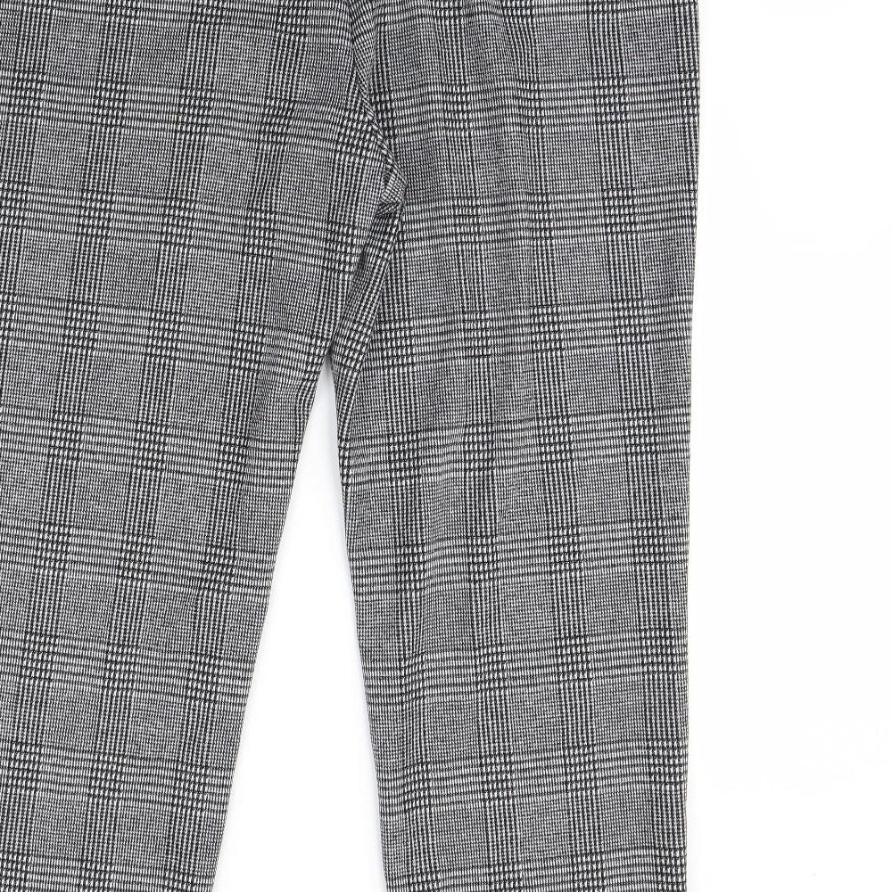 m7s Womens Black Check  Trousers  Size 18 L30 in