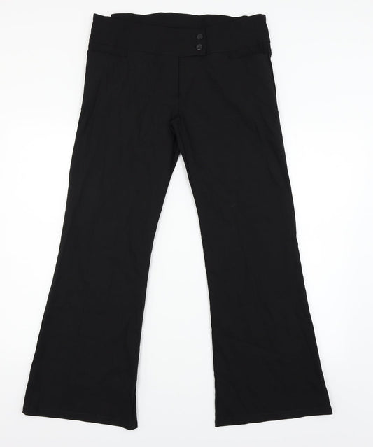 Preworn Womens Black   Trousers  Size 16 L29 in