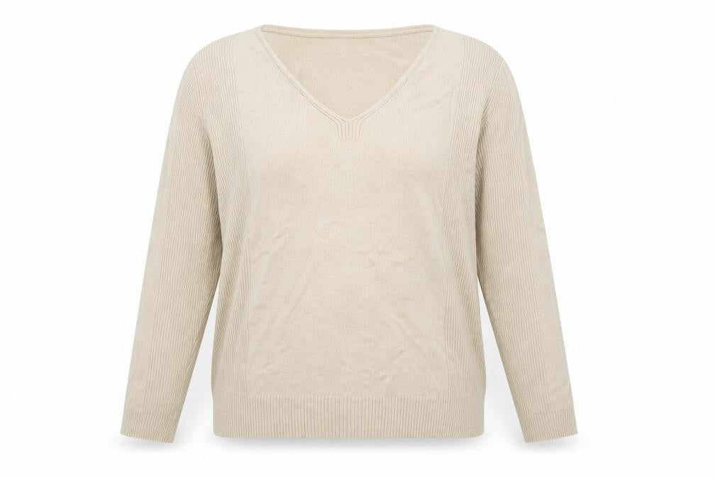 Mixin Womens Beige  Taffeta Pullover Jumper Size L