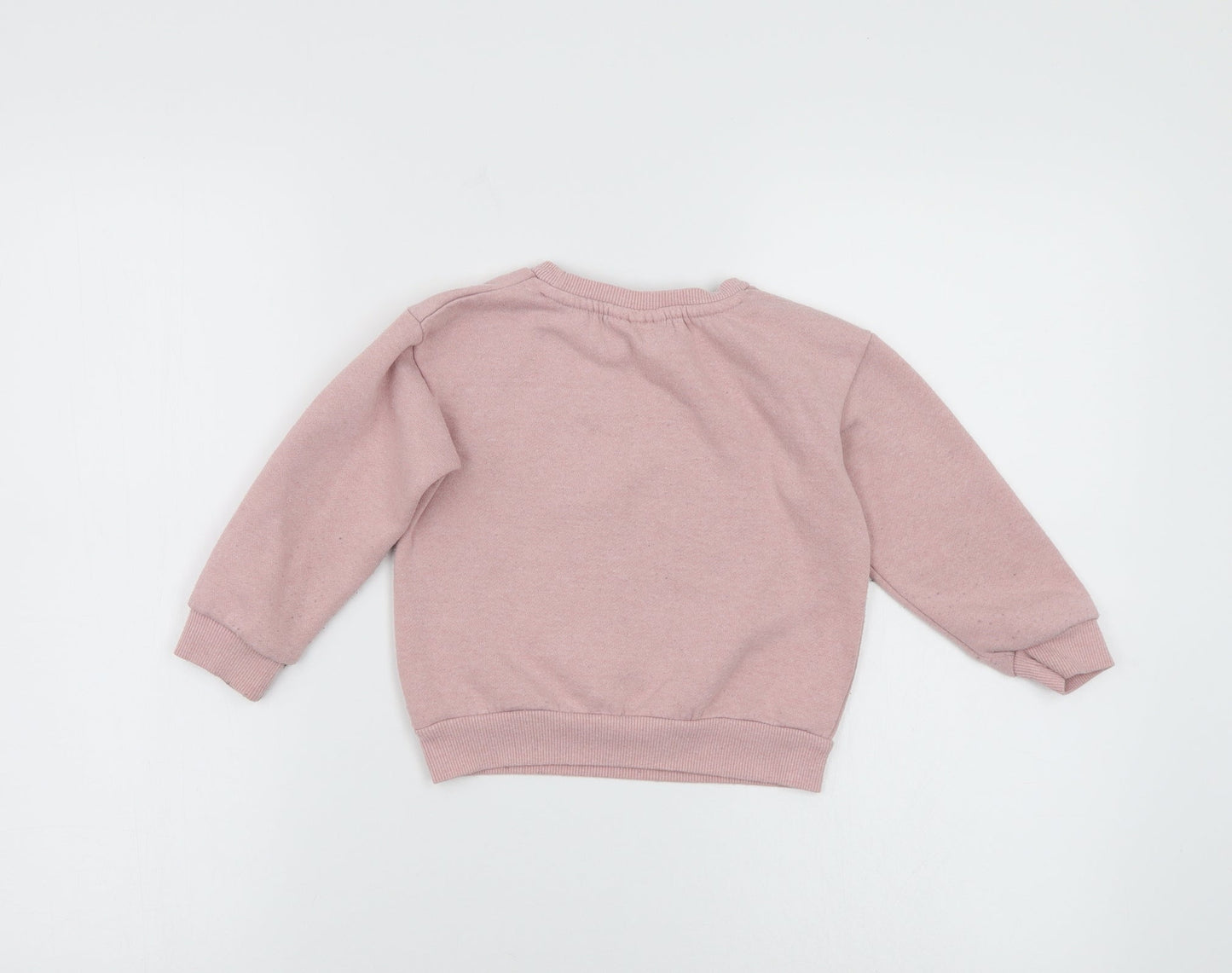 Disney Girls Pink Patchwork  Pullover Sweatshirt   - Minnie mouse