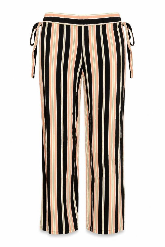 Dorothy Perkins Womens Orange Striped  Chino Trousers Size 10 L24 in