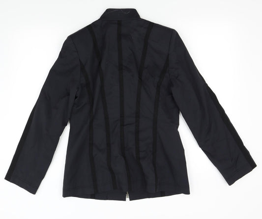 Linea Womens Black   Rain Coat Blazer Size 12