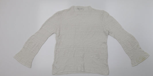 NEXT Womens White   Basic Blouse Size 12  - Knitted