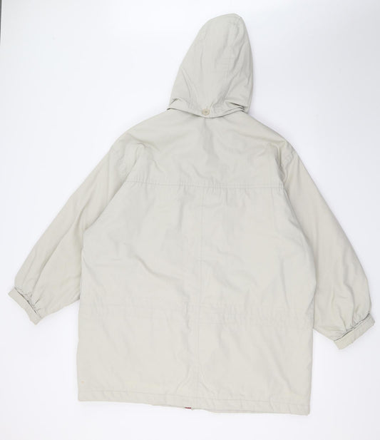 C&A Womens Beige   Jacket Coat Size 14  - PINK LINING