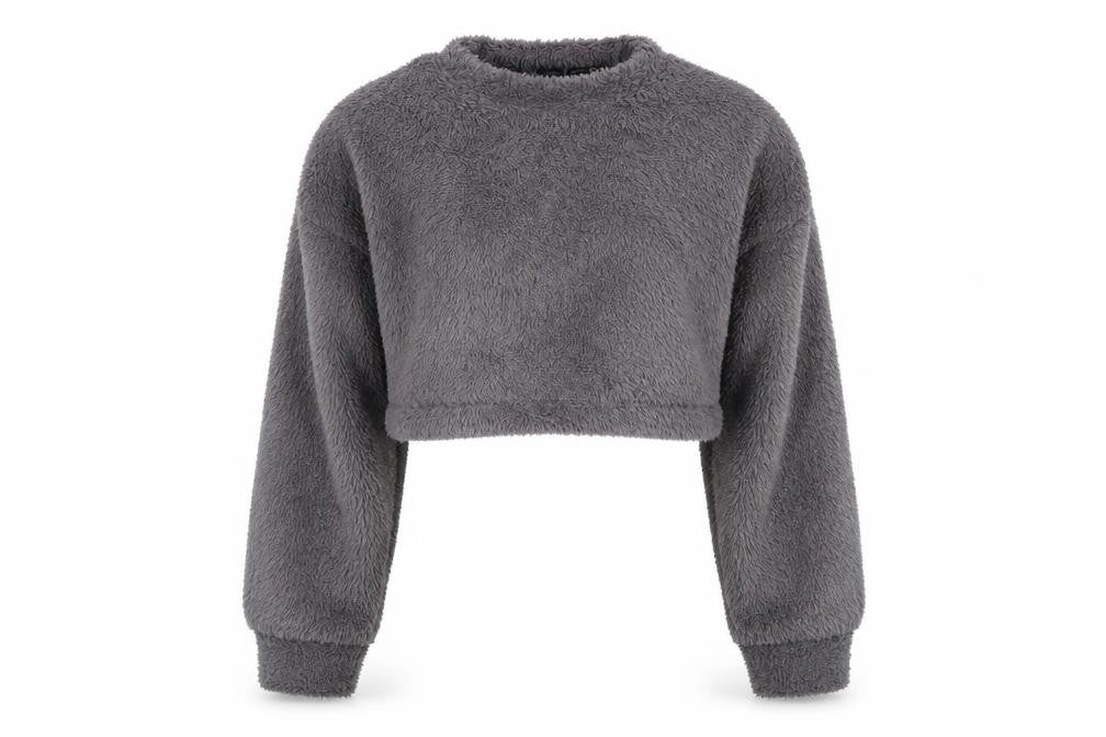 I SAW IT FIRST Womens Grey   Pullover Jumper Size 8  - CROPPED