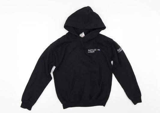Gildan Boys Black   Pullover Hoodie Size M