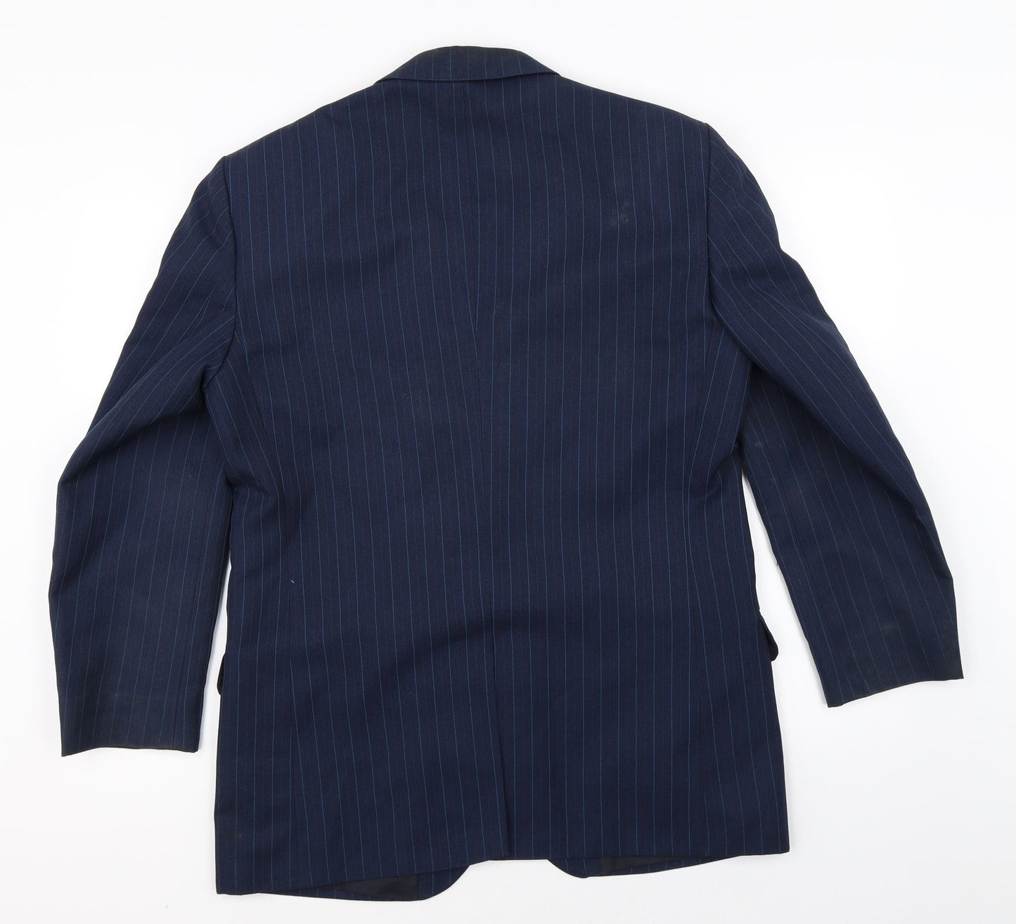Lincroft Mens Blue Striped  Jacket Suit Jacket Size 40