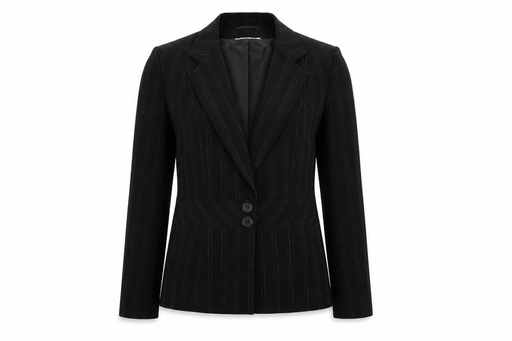 Next Womens Black Striped  Jacket Blazer Size 10