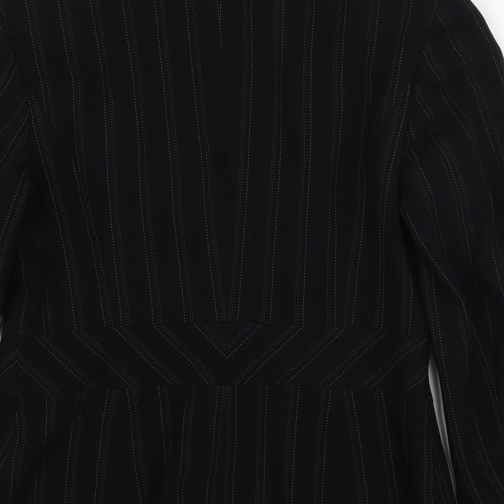 NEXT Womens Black Striped  Jacket Blazer Size 10