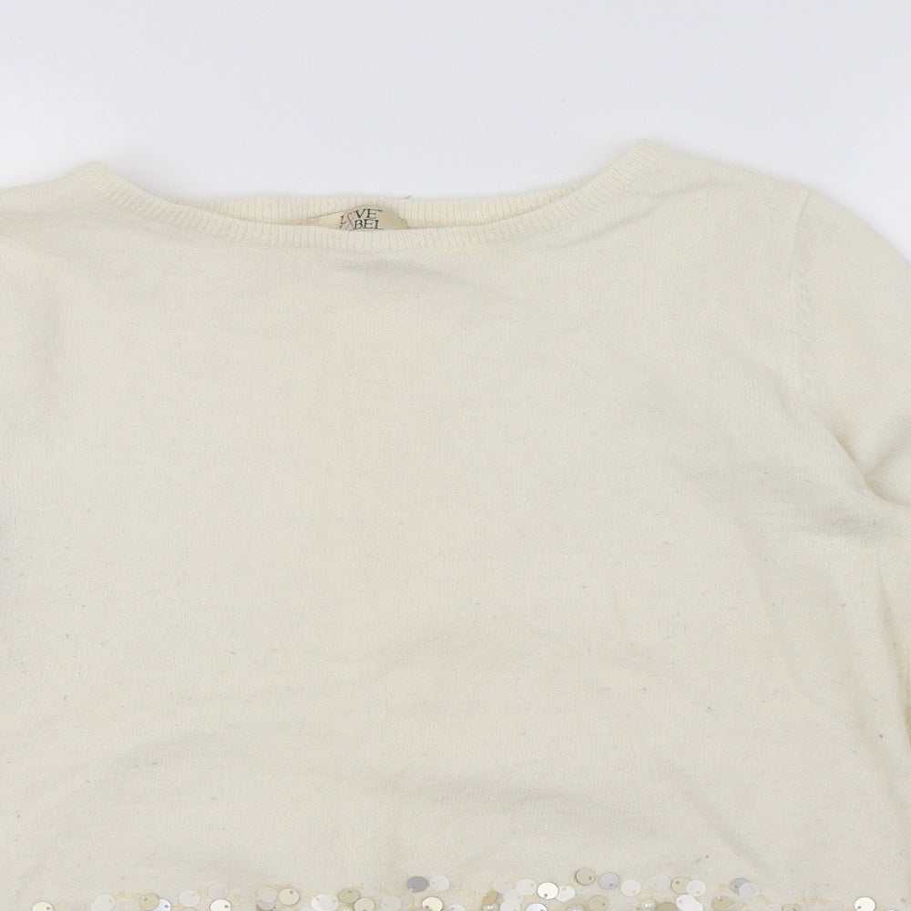 Love Label Womens Ivory  Knit Pullover Jumper Size 12