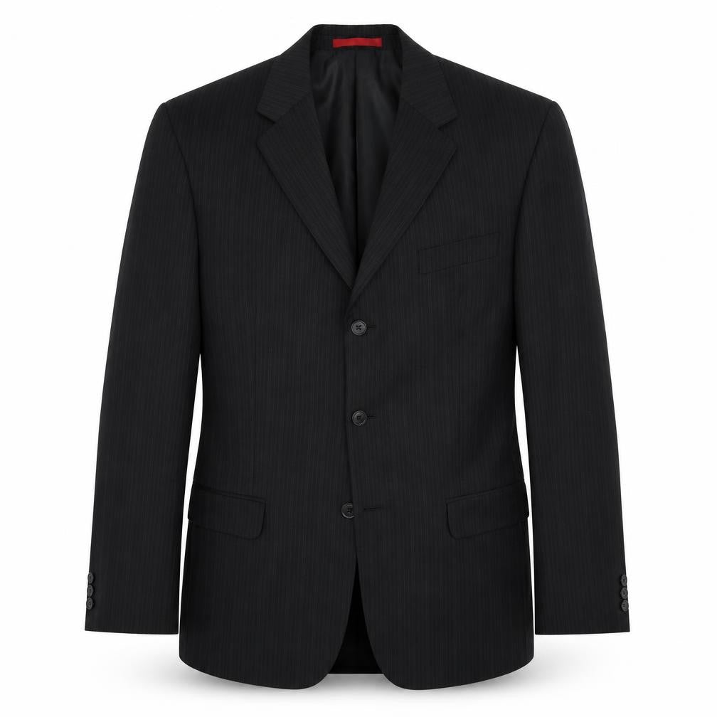 Burton Mens Black Striped  Jacket Suit Jacket Size L
