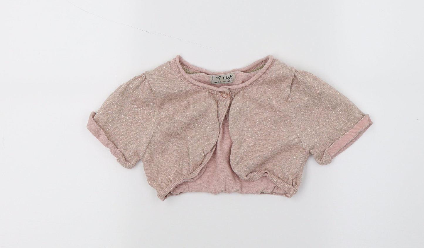 NEXT Girls Pink  Knit Pullover Jumper Size 6 Years