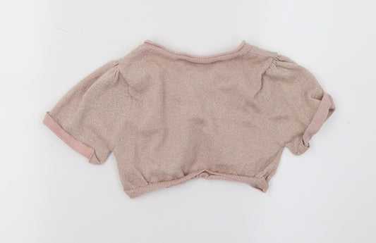 NEXT Girls Pink  Knit Pullover Jumper Size 6 Years