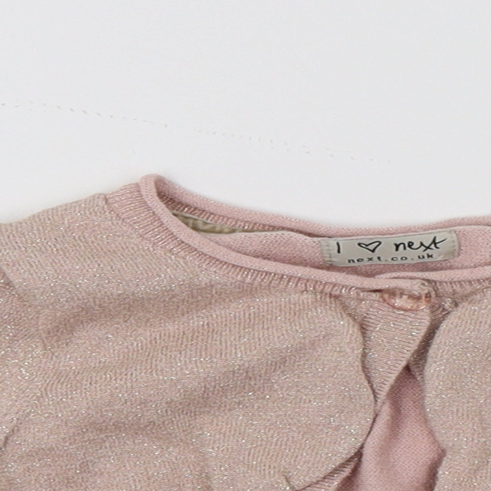 NEXT Girls Pink  Knit Pullover Jumper Size 6 Years
