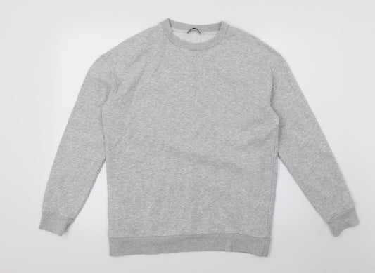 George Womens Grey  Jersey Pullover Sweatshirt Size L
