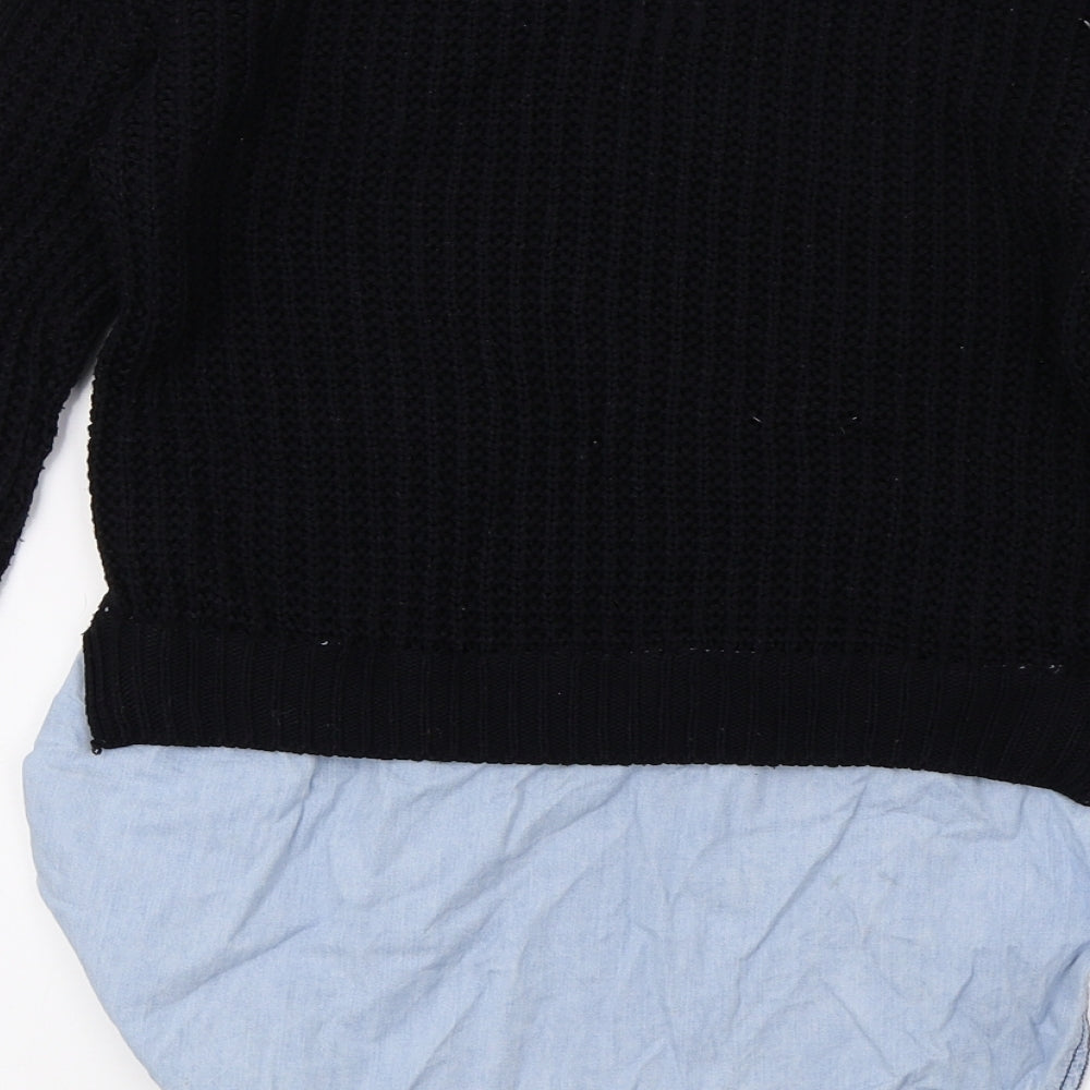 Select Womens Blue  Knit Pullover Jumper Size 6  - Layered
