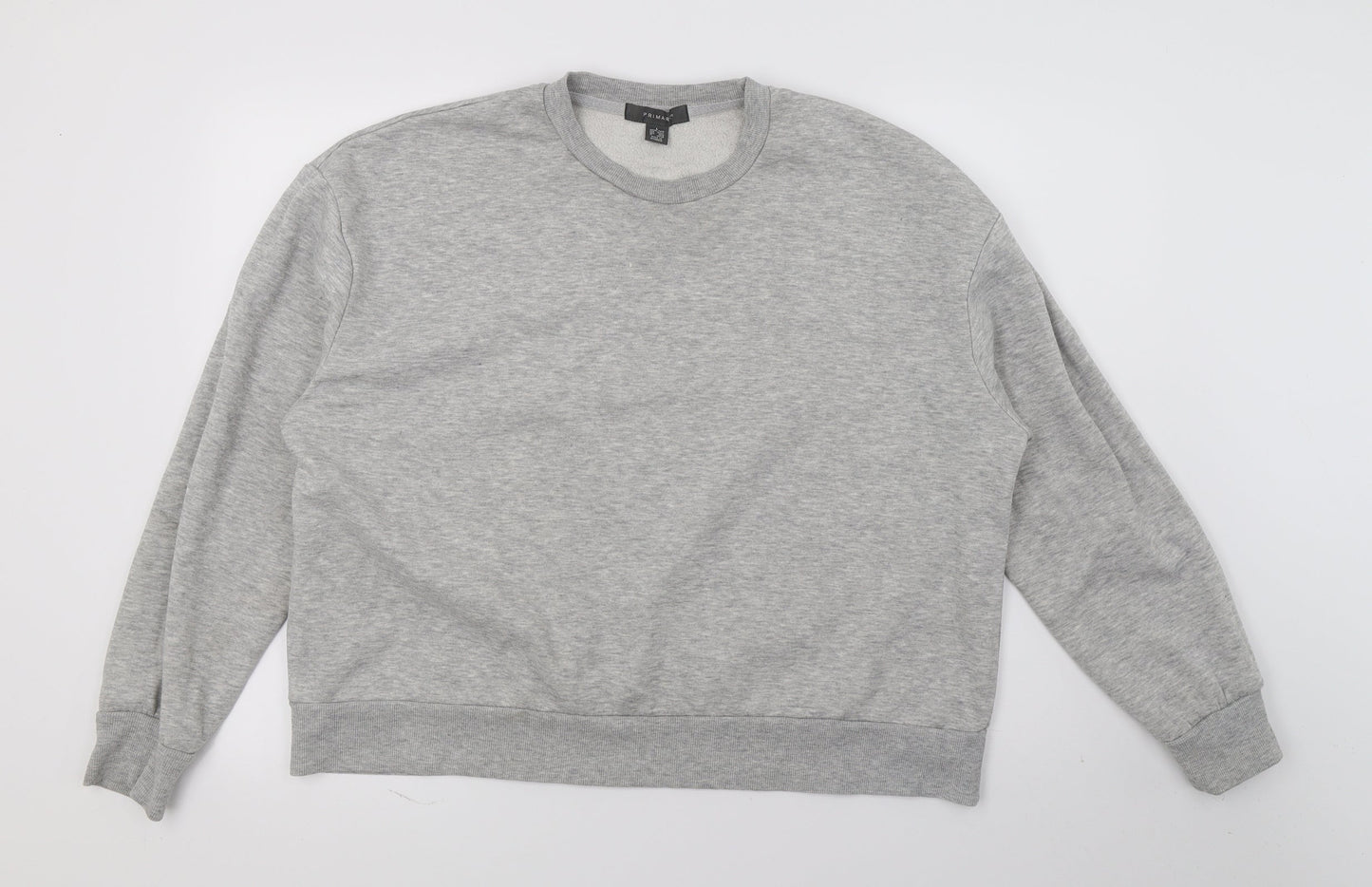 Primark Womens Grey  Knit Pullover Sweatshirt Size 14