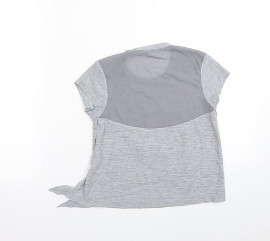 Preworn Girls Grey   Basic T-Shirt Size 6-7 Years