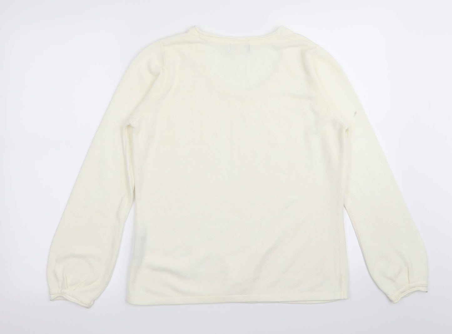 Per Una Womens White   Pullover Jumper Size 16