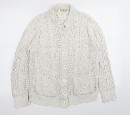 anne mccartney Womens White   Cardigan Jumper Size S