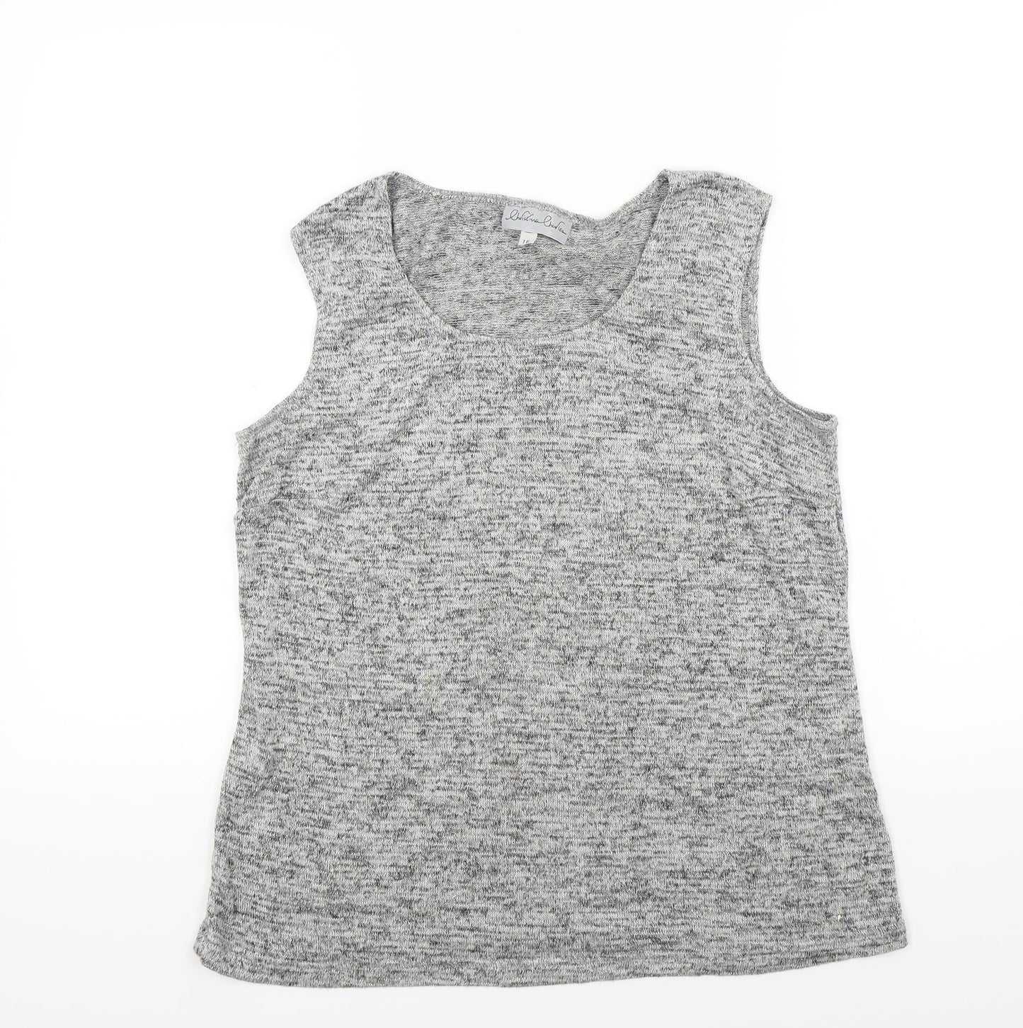 christina charles Womens Grey   Basic T-Shirt Size 16