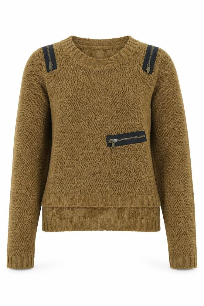 Crafted Womens Brown   Pullover Jumper Size 6